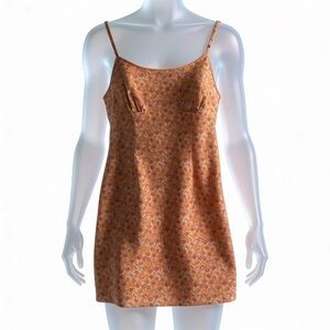Wild Fable mini Dress,zipper, Size xs floral, orange, pink, spaghetti straps